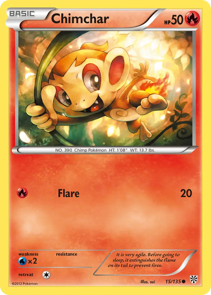 Chimchar (15/135) [Black & White: Plasma Storm] - Pokemon Single
