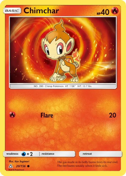 Chimchar (20/156) [Sun & Moon: Ultra Prism] - Pokemon Single