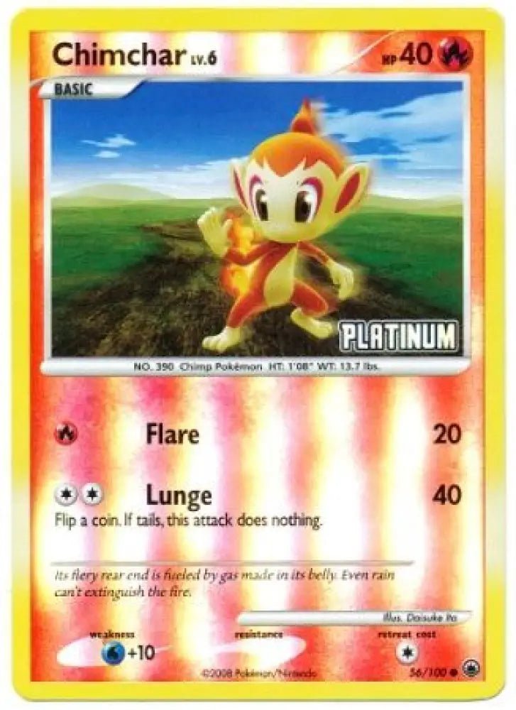 Chimchar (56/100) [Burger King Promos: 2009 Collection] - Pokemon Single