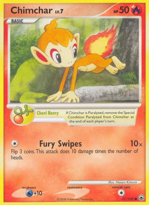 Chimchar (57/100) [Diamond & Pearl: Majestic Dawn] - Pokemon Single