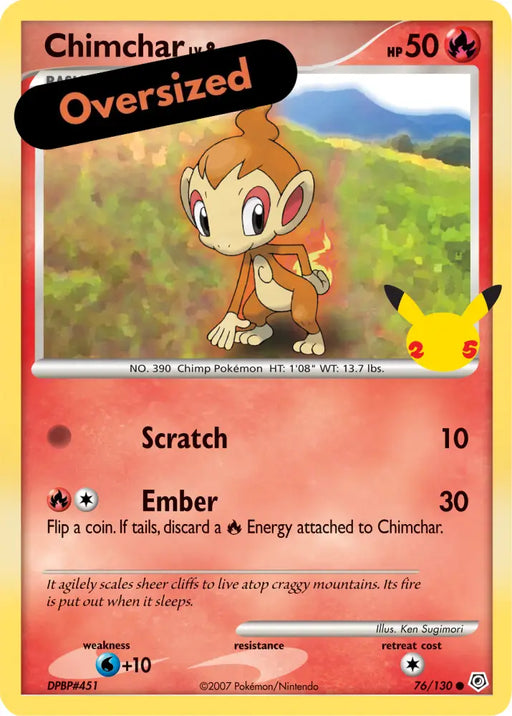 Chimchar (76/130) (Jumbo Card) [First Partner Pack] - Pokemon Single