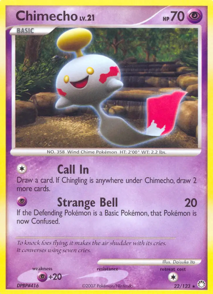 Chimecho (22/123) [Diamond & Pearl: Mysterious Treasures] - Pokemon Single