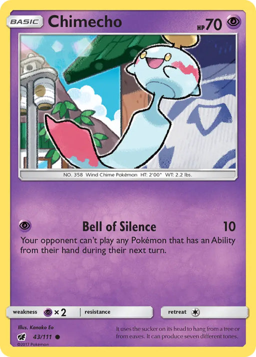 Chimecho (43/111) [Sun & Moon: Crimson Invasion] - Pokemon Single
