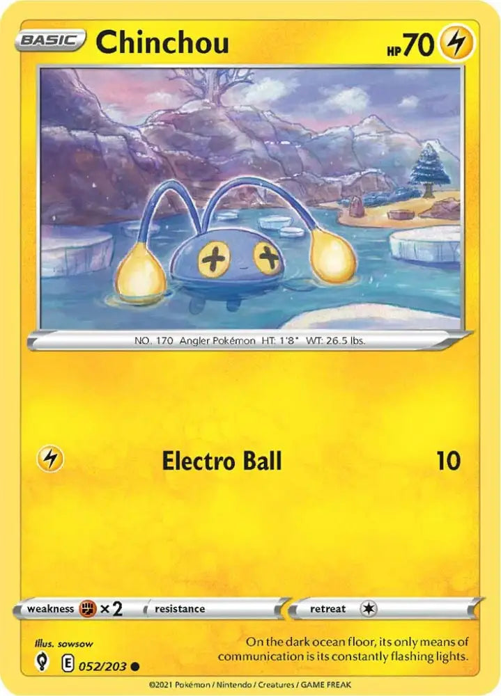 Chinchou (052/203) [Sword & Shield: Evolving Skies] - Pokemon Single