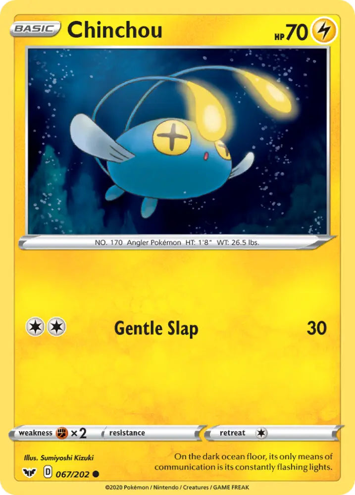 Chinchou (067/202) [Sword & Shield: Base Set] - Pokemon Single