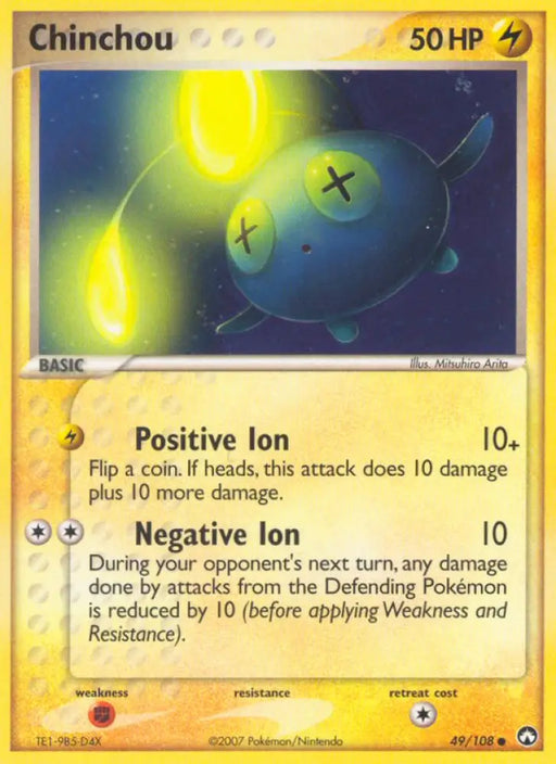 Chinchou (49/108) [EX: Power Keepers] - Pokemon Single
