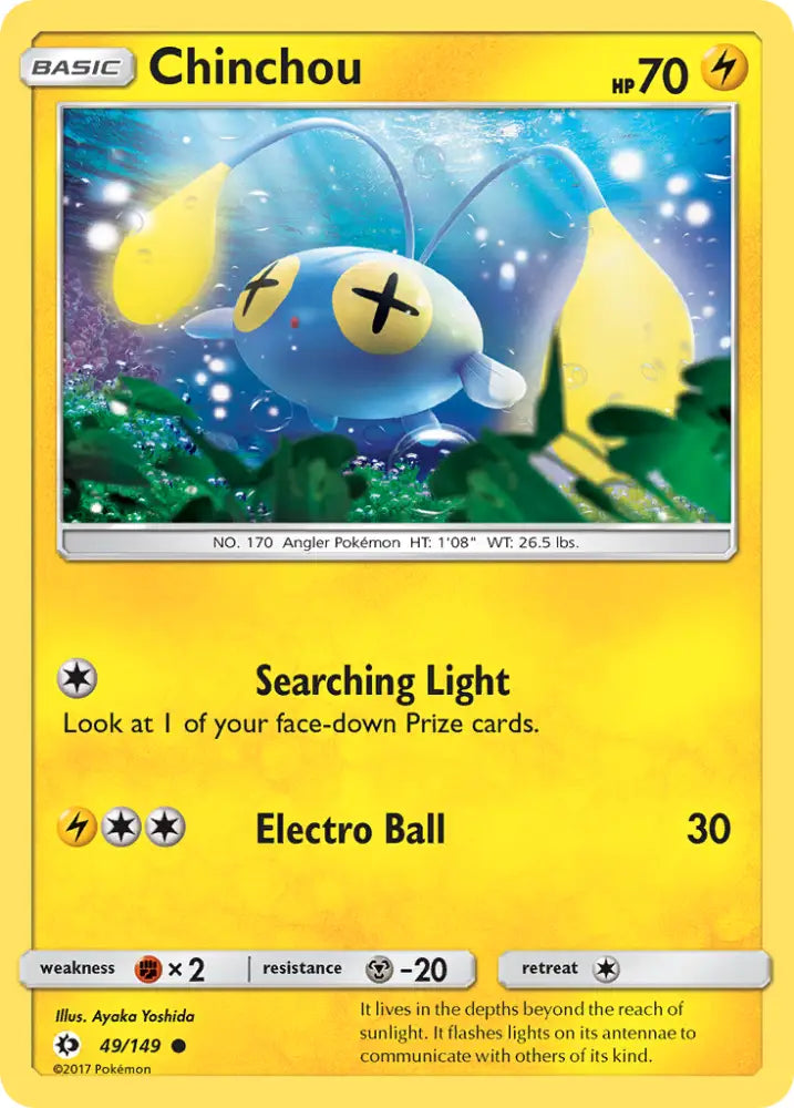 Chinchou (49/149) [Sun & Moon: Base Set] - Pokemon Single