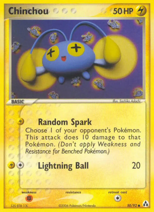 Chinchou (50/92) [EX: Legend Maker] - Pokemon Single