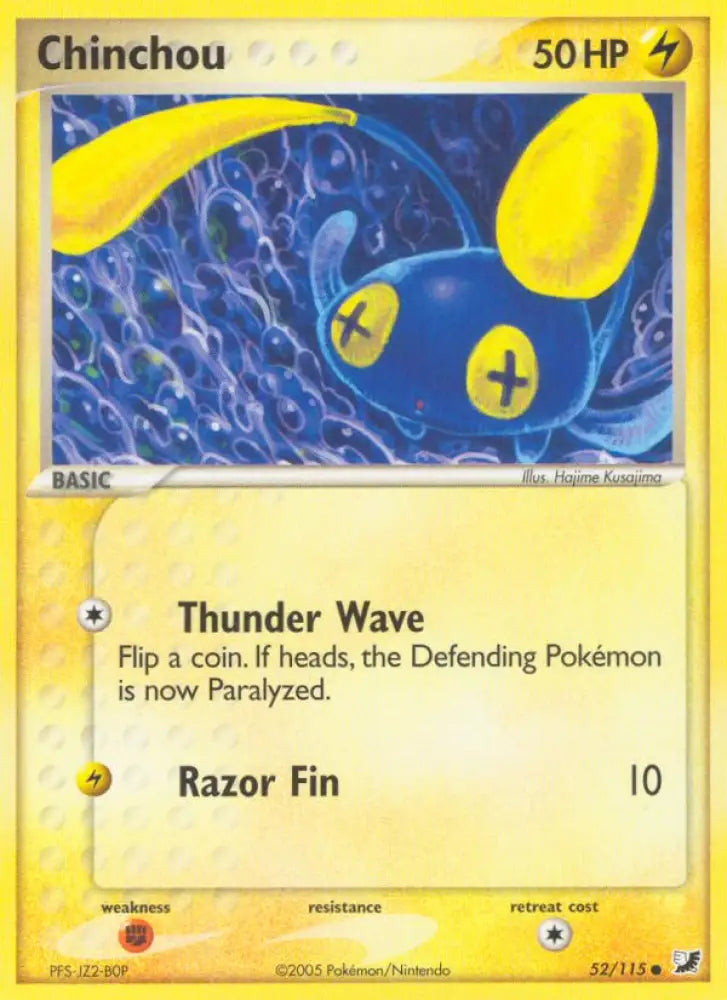 Chinchou (52/115) [EX: Unseen Forces] - Pokemon Single