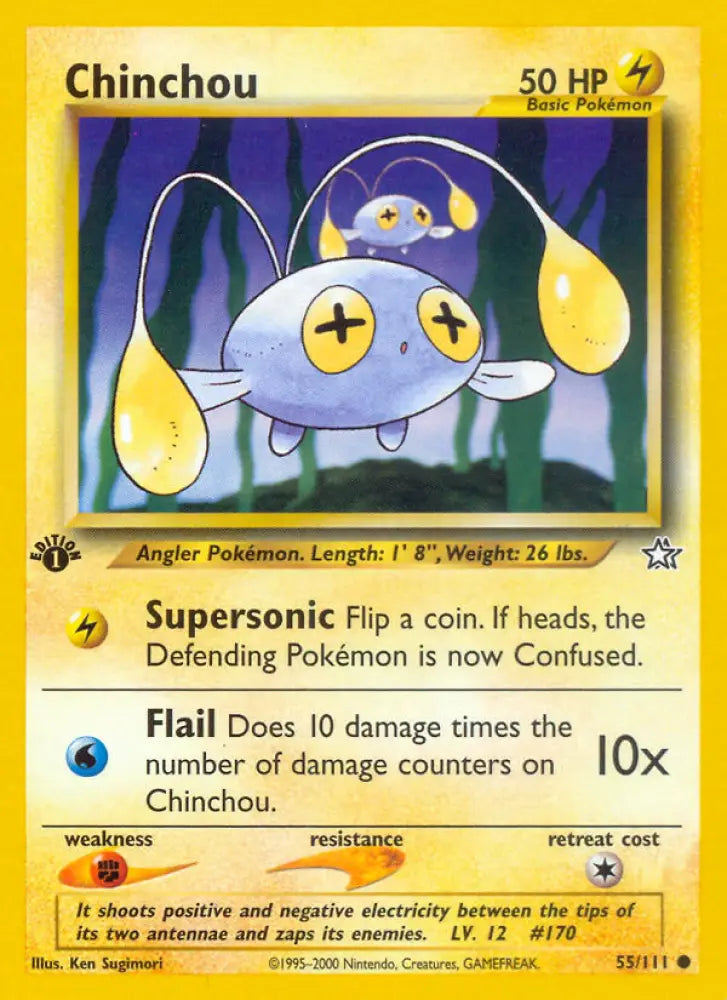 Chinchou (55/111) [Neo Genesis 1st Edition] - Pokemon Single