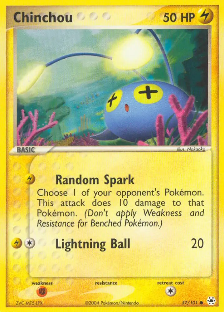 Chinchou (57/101) [EX: Hidden Legends] - Pokemon Single