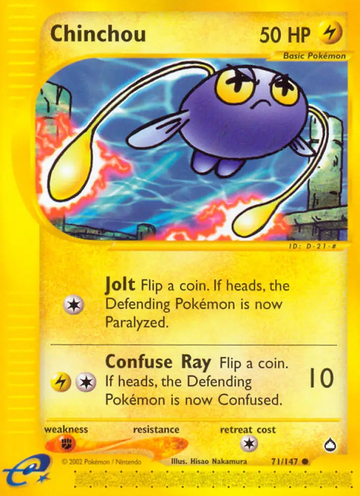 Chinchou (71/147) [Aquapolis] - Pokemon Single
