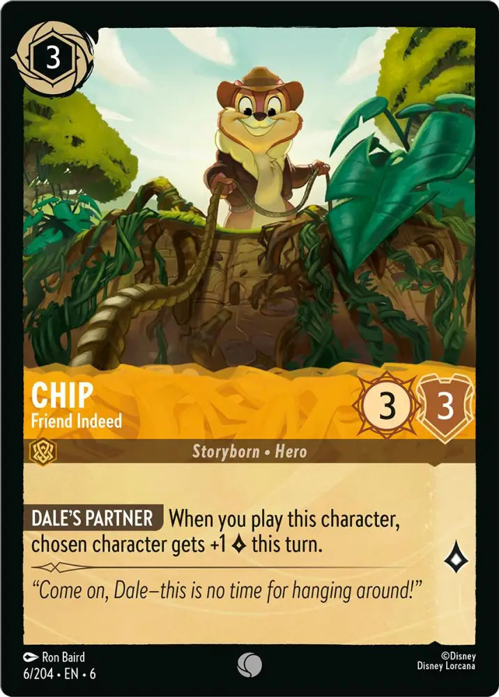 Chip - Friend Indeed (6/204) [Azurite Sea] - Lorcana Single
