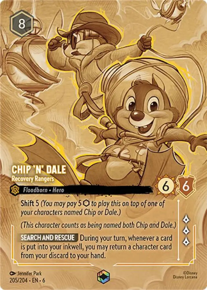 Chip ’n’ Dale - Recovery Rangers (Enchanted) (205/204) [Azurite Sea] - Lorcana Single