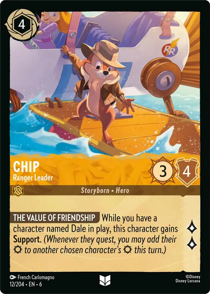 Chip - Ranger Leader (12/204) [Azurite Sea] - Lorcana Single