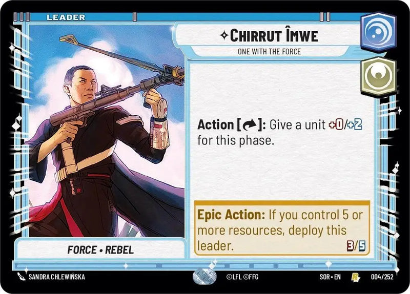Chirrut Imwe - One With The Force (004/252) [Spark of Rebellion] - Star Wars: Unlimited Single