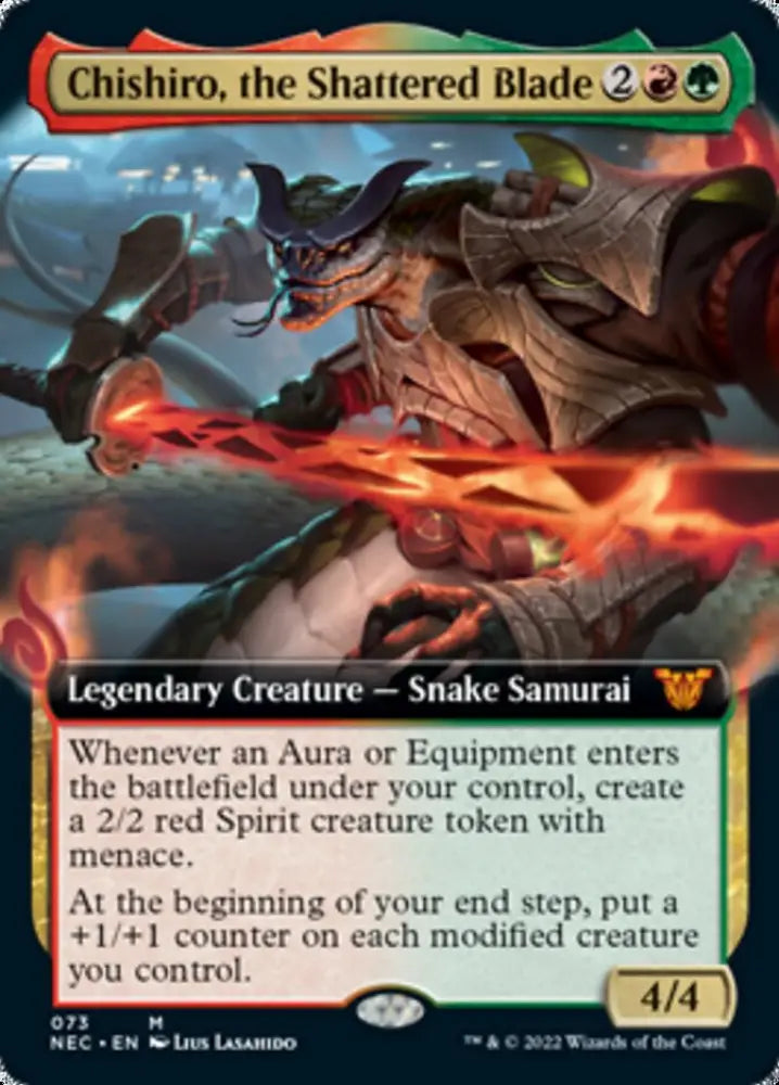 Chishiro the Shattered Blade (Extended Art) [Kamigawa: Neon Dynasty Commander] - MTG Single