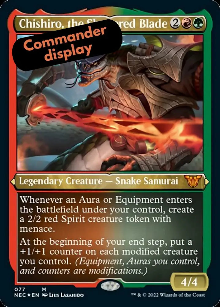 Chishiro the Shattered Blade (Showcase Display Commander) [Kamigawa: Neon Dynasty Commander] - MTG Single