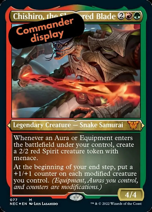 Chishiro the Shattered Blade (Showcase Display Commander) [Kamigawa: Neon Dynasty Commander] - MTG Single