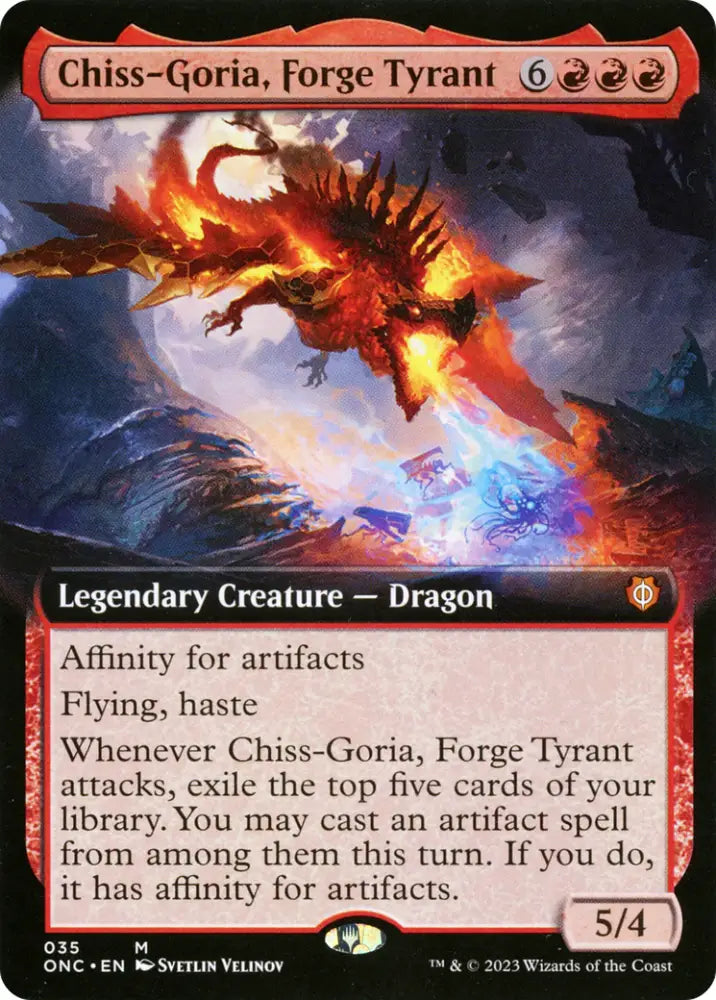Chiss-Goria Forge Tyrant (Extended Art) [Phyrexia: All Will Be One Commander] - MTG Single