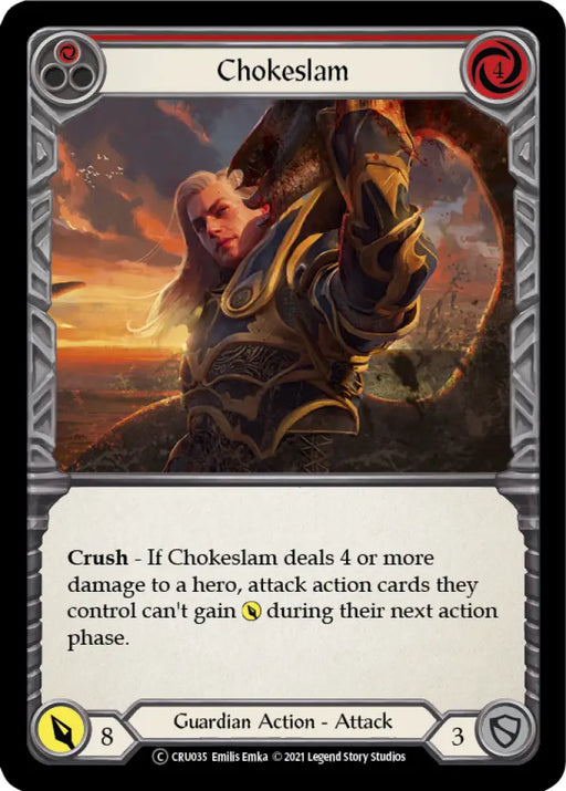 Chokeslam (Red) [Crucible of War Unlimited] Unlimited Rainbow Foil - Flesh And Blood Single