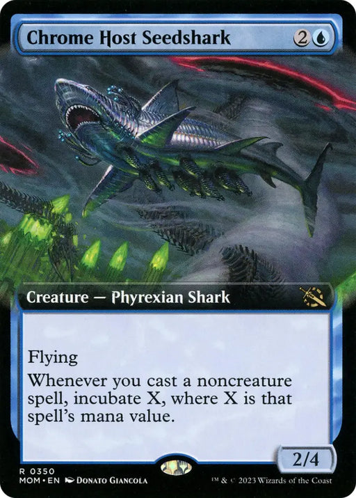 Chrome Host Seedshark (Extended Art) [March of the Machine] - MTG Single