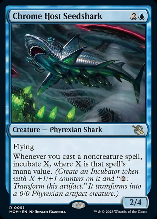 Chrome Host Seedshark [March of the Machine] - MTG Single
