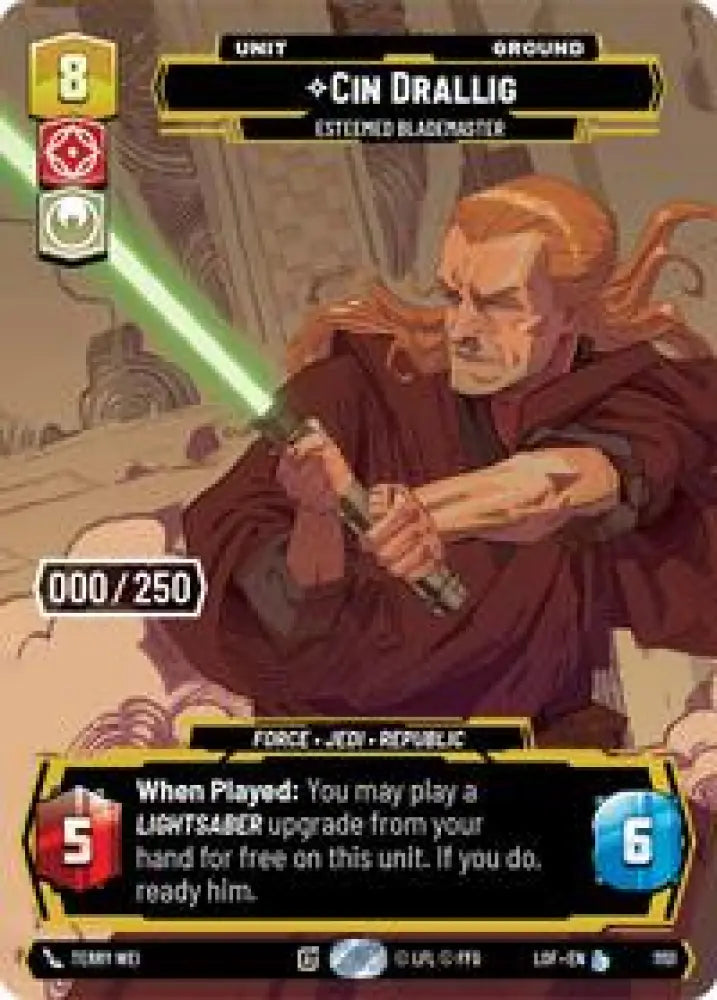 Cin Drallig - Esteemed Blademaster (Serialized) (1151) [Legends of the Force]