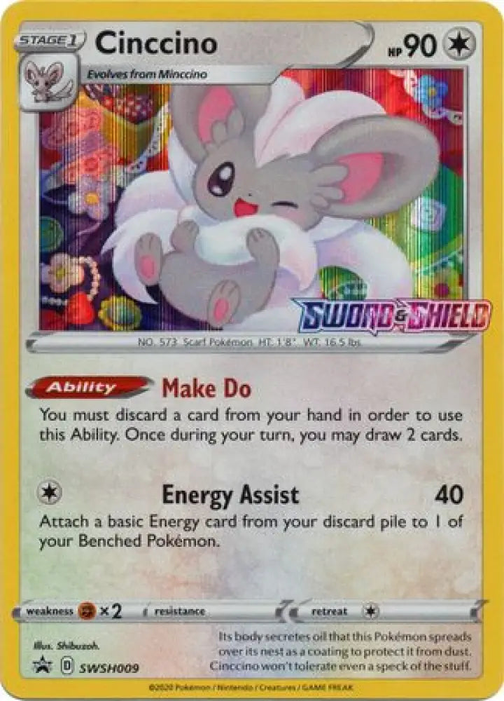 Cinccino (SWSH009) (Prerelease Promo) [Sword & Shield: Black Star Promos] - Pokemon Single