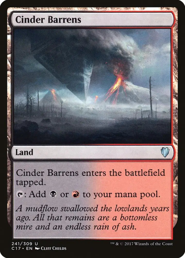 Cinder Barrens [Commander 2017] - MTG Single