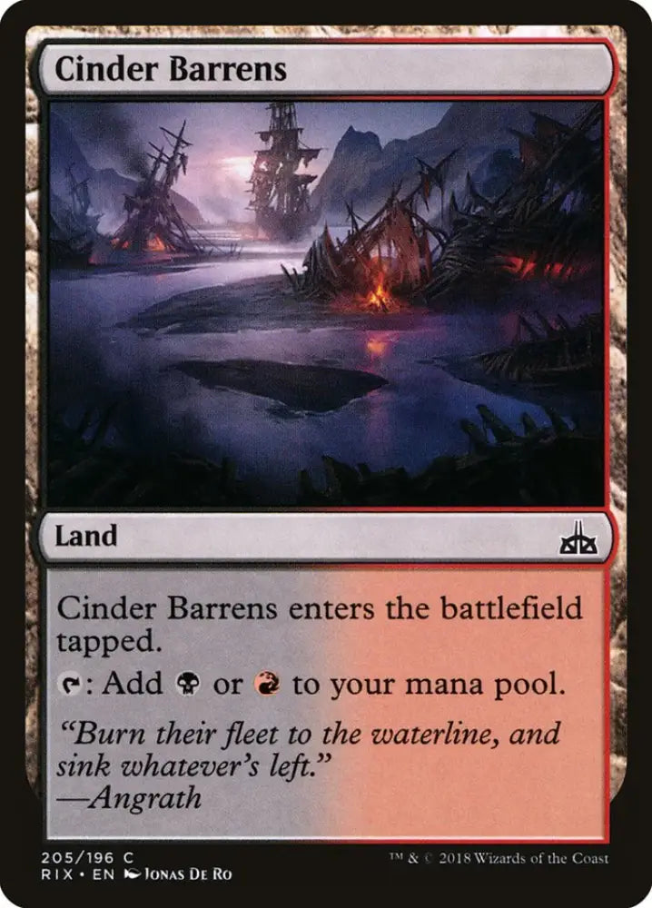 Cinder Barrens [Rivals of Ixalan] - MTG Single
