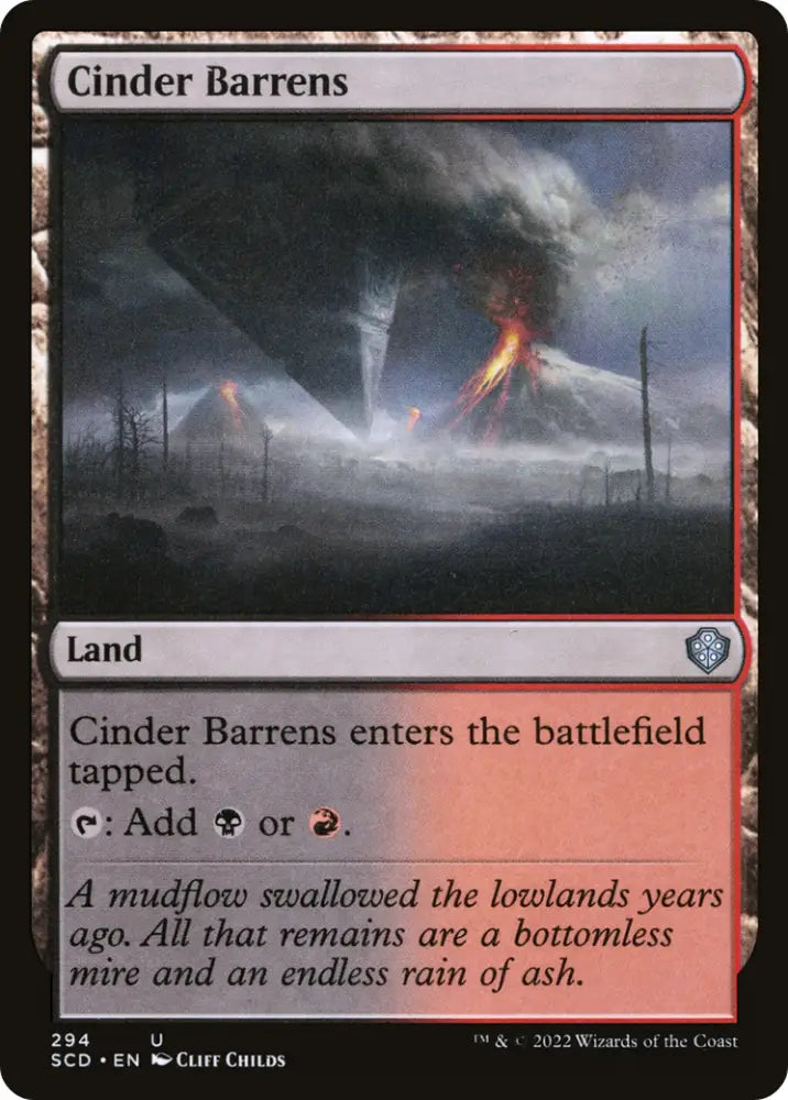 Cinder Barrens [Starter Commander Decks] - MTG Single