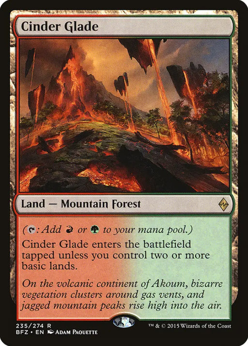 Cinder Glade [Battle for Zendikar] - MTG Single