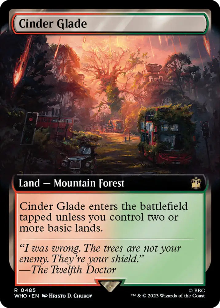 Cinder Glade (Extended Art) [Doctor Who] - MTG Single