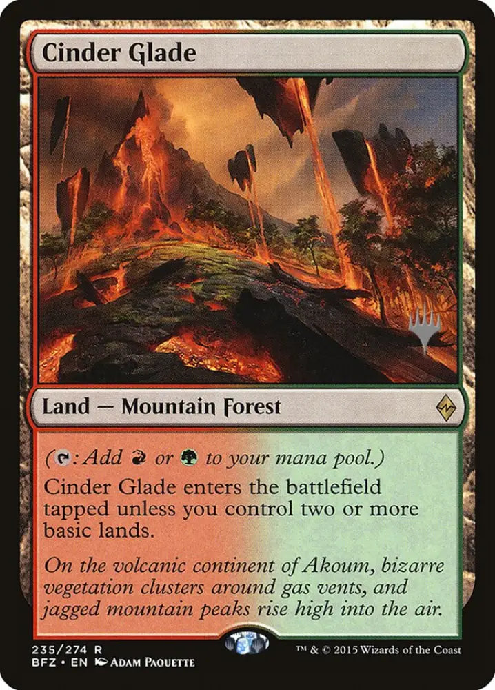 Cinder Glade (Promo Pack) [Battle for Zendikar Promos] - MTG Single
