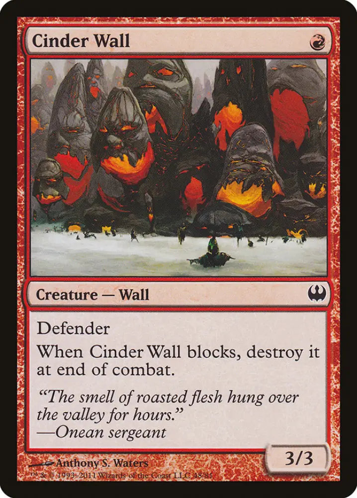 Cinder Wall [Duel Decks: Knights vs. Dragons] - MTG Single