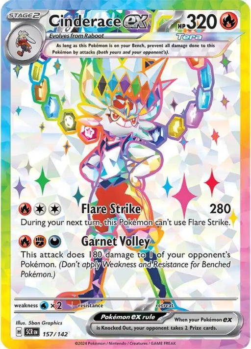 Cinderace ex (157/142) [Scarlet & Violet: Stellar Crown] - Pokemon Single
