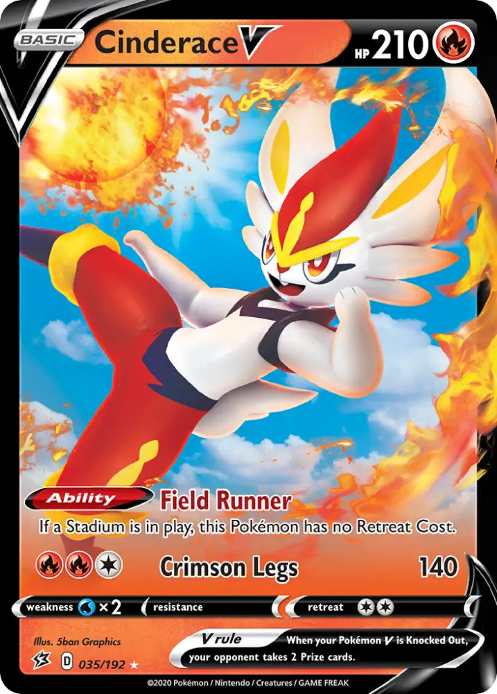 Cinderace V (035/192) [Sword & Shield: Rebel Clash] - Pokemon Single