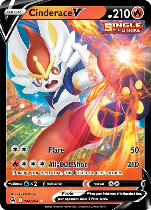 Cinderace V (044/264) [Sword & Shield: Fusion Strike] - Pokemon Single