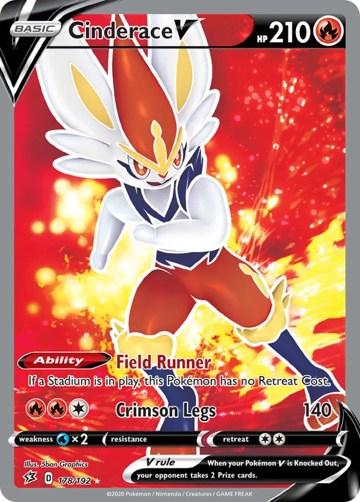 Cinderace V (178/192) [Sword & Shield: Rebel Clash] - Pokemon Single