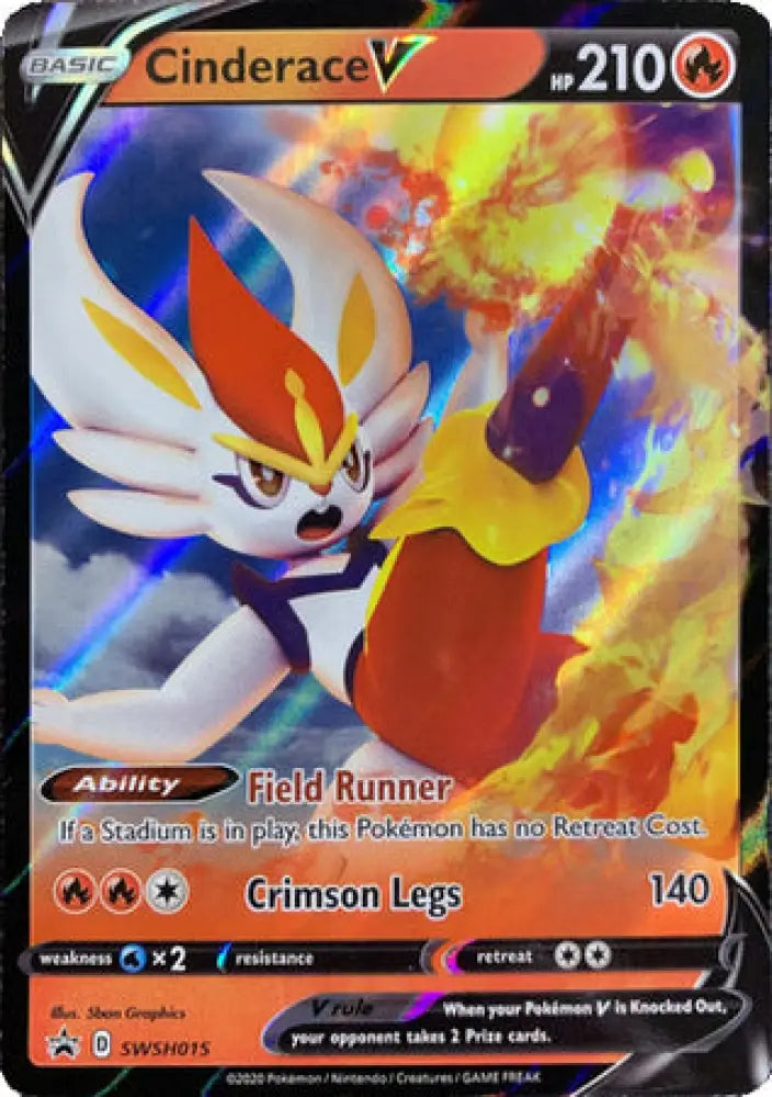 Cinderace V (SWSH015) [Sword & Shield: Black Star Promos] - Pokemon Single