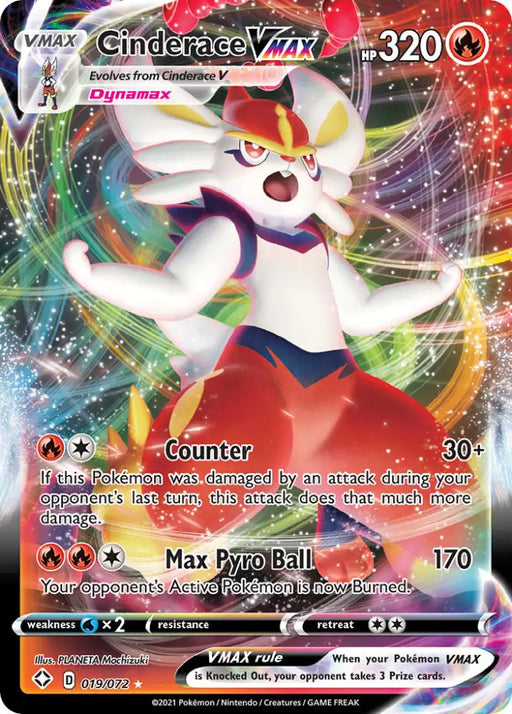Cinderace VMAX (019/072) [Sword & Shield: Shining Fates] - Pokemon Single