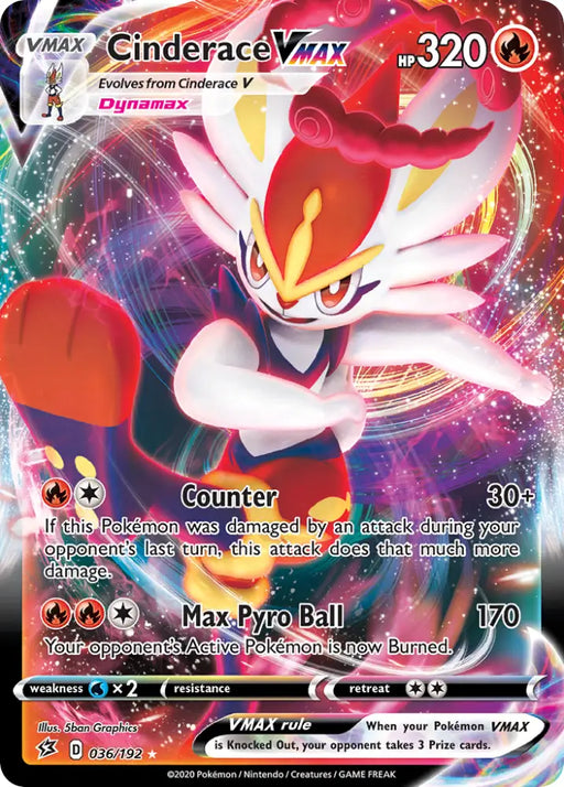 Cinderace VMAX (036/192) [Sword & Shield: Rebel Clash] - Pokemon Single