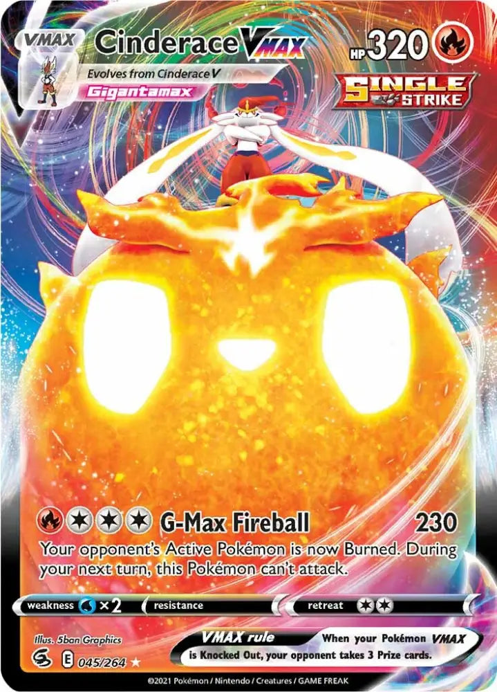 Cinderace VMAX (045/264) [Sword & Shield: Fusion Strike] - Pokemon Single