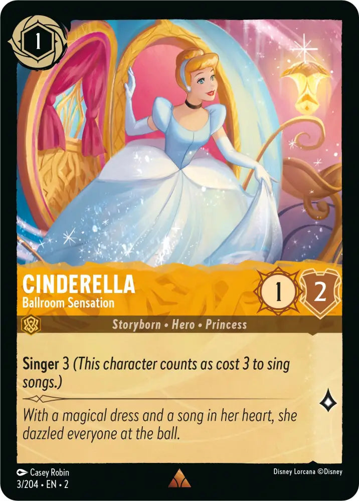 Cinderella - Ballroom Sensation (3/204) [Rise of the Floodborn] - Lorcana Single