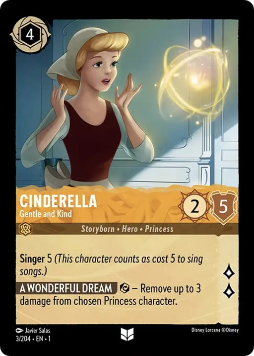 Cinderella - Gentle and Kind (3/204) [The First Chapter] - Lorcana Single