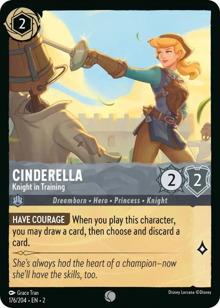 Cinderella - Knight in Training (176/204) [Rise of the Floodborn] - Lorcana Single