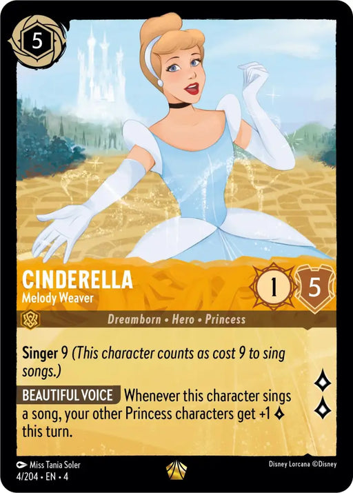 Cinderella - Melody Weaver (4/204) [Ursula’s Return] - Lorcana Single