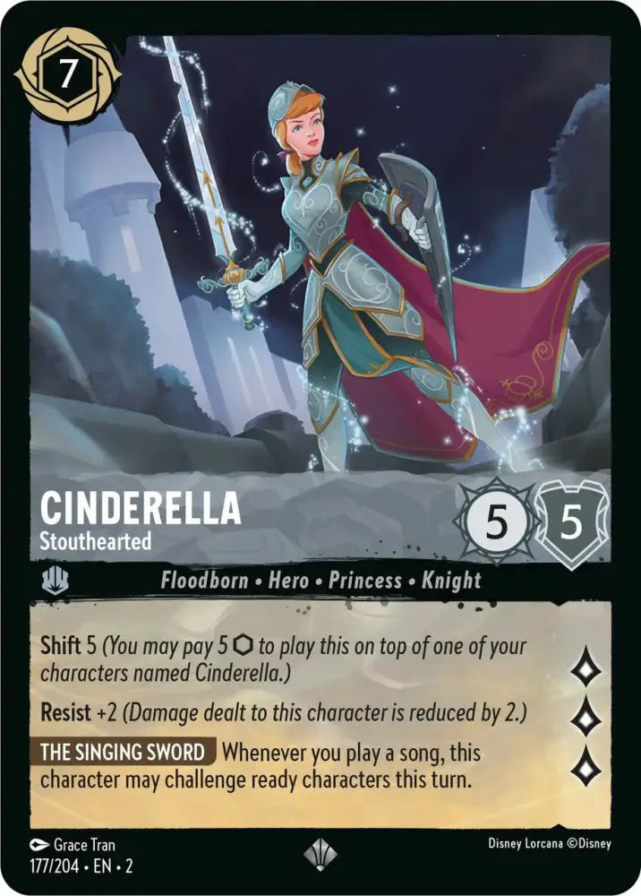 Cinderella - Stouthearted (177/204) [Rise of the Floodborn] - Lorcana Single