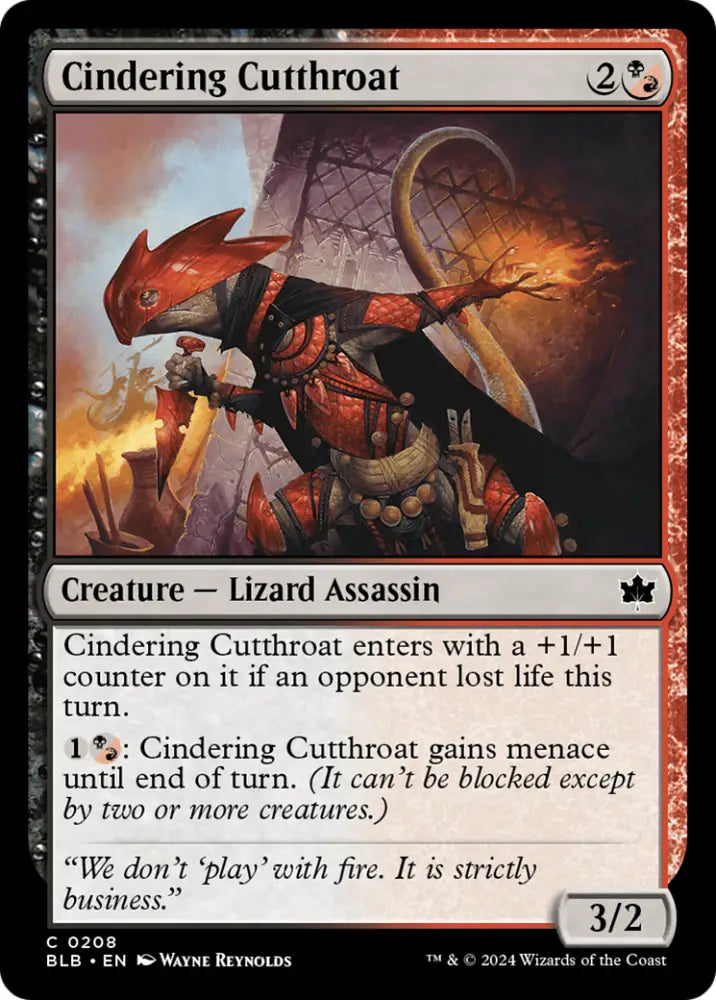 Cindering Cutthroat [Bloomburrow] - MTG Single